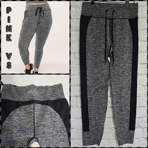 PINK Victoria's Secret Active Logo Jogger Legging Pants Seamless Gray New Large